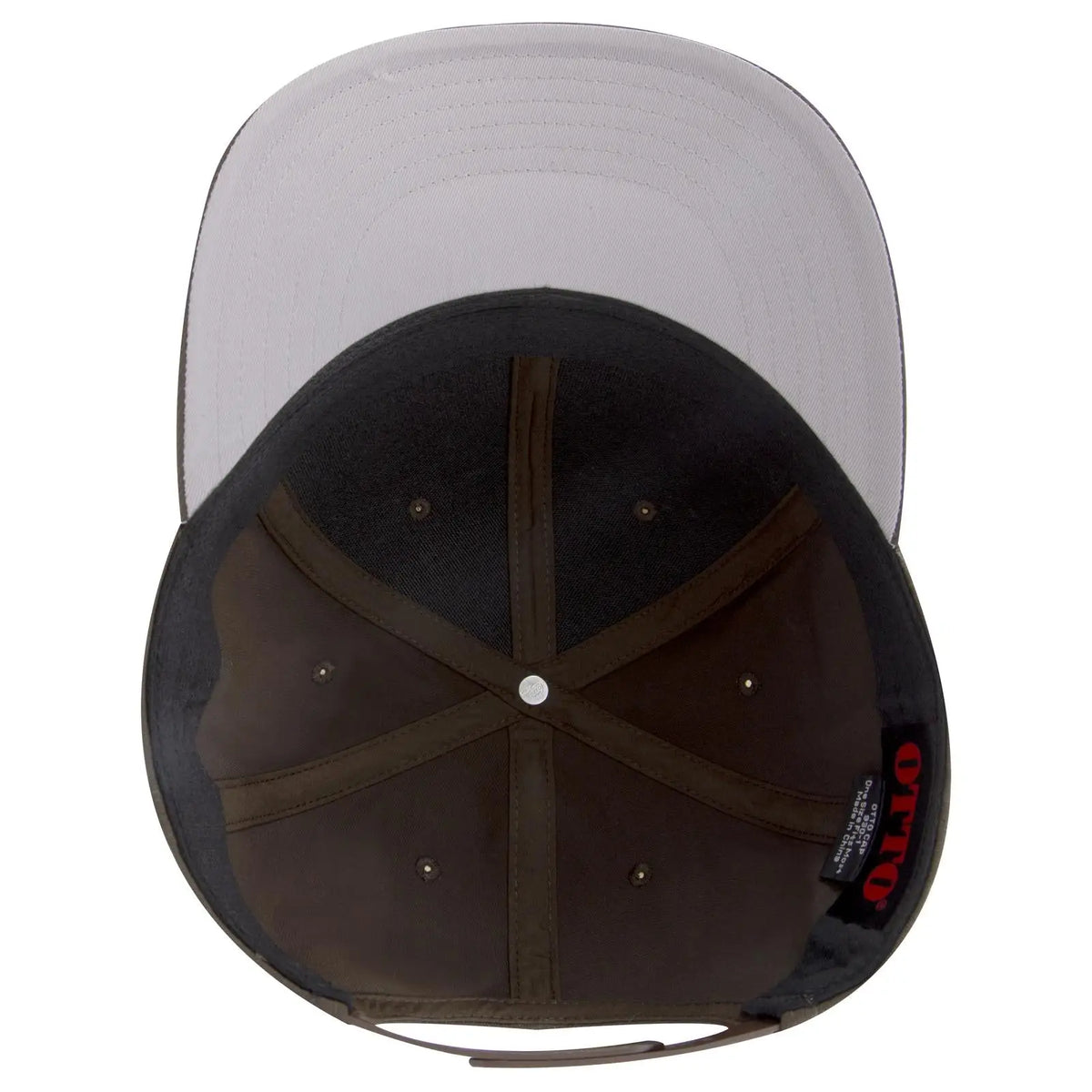Otto 930-1 6 Panel Pro Style Baseball Cap - Dk. Brown - 7 3/8’’ - 5/8’’