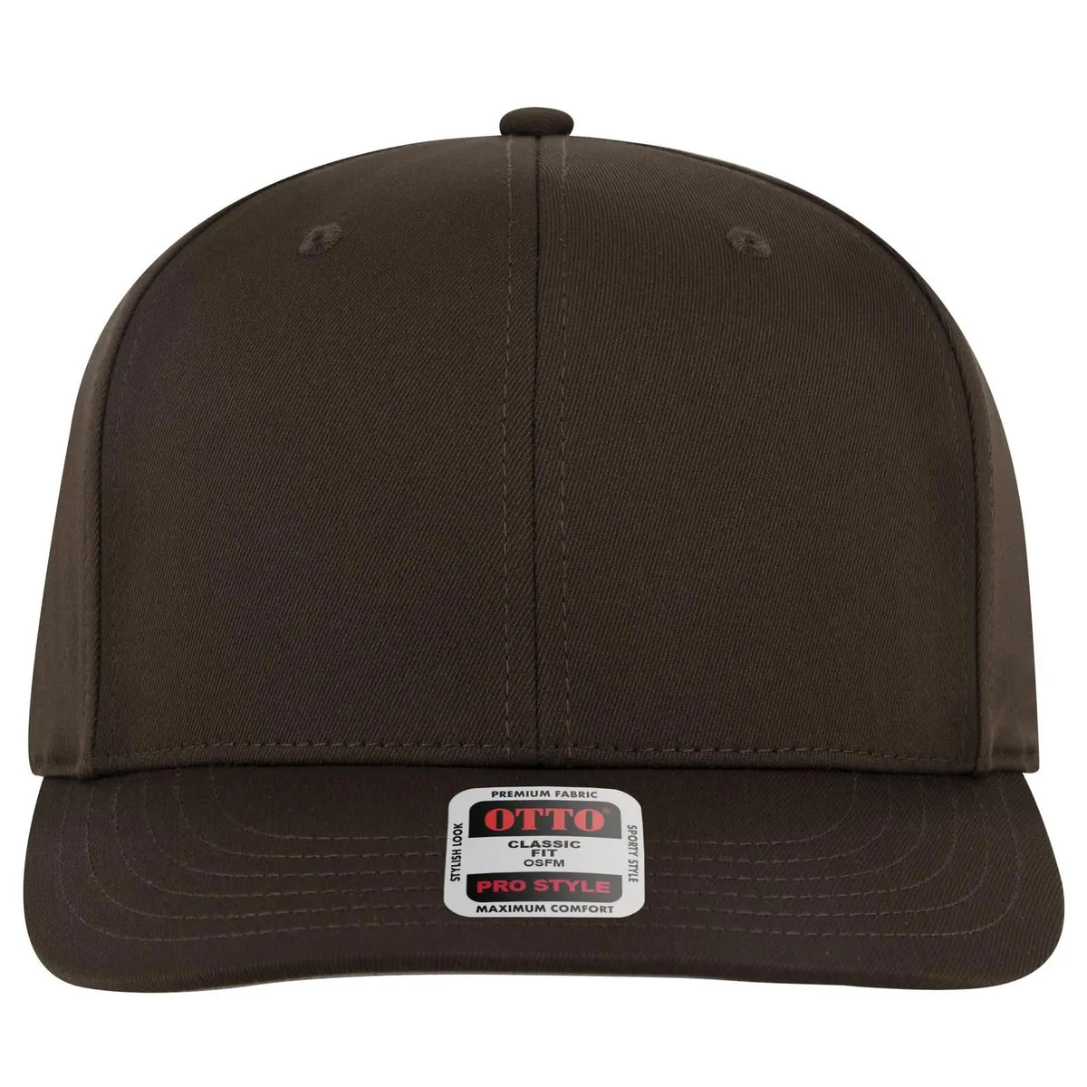 Otto 930-1 6 Panel Pro Style Baseball Cap - Dk. Brown