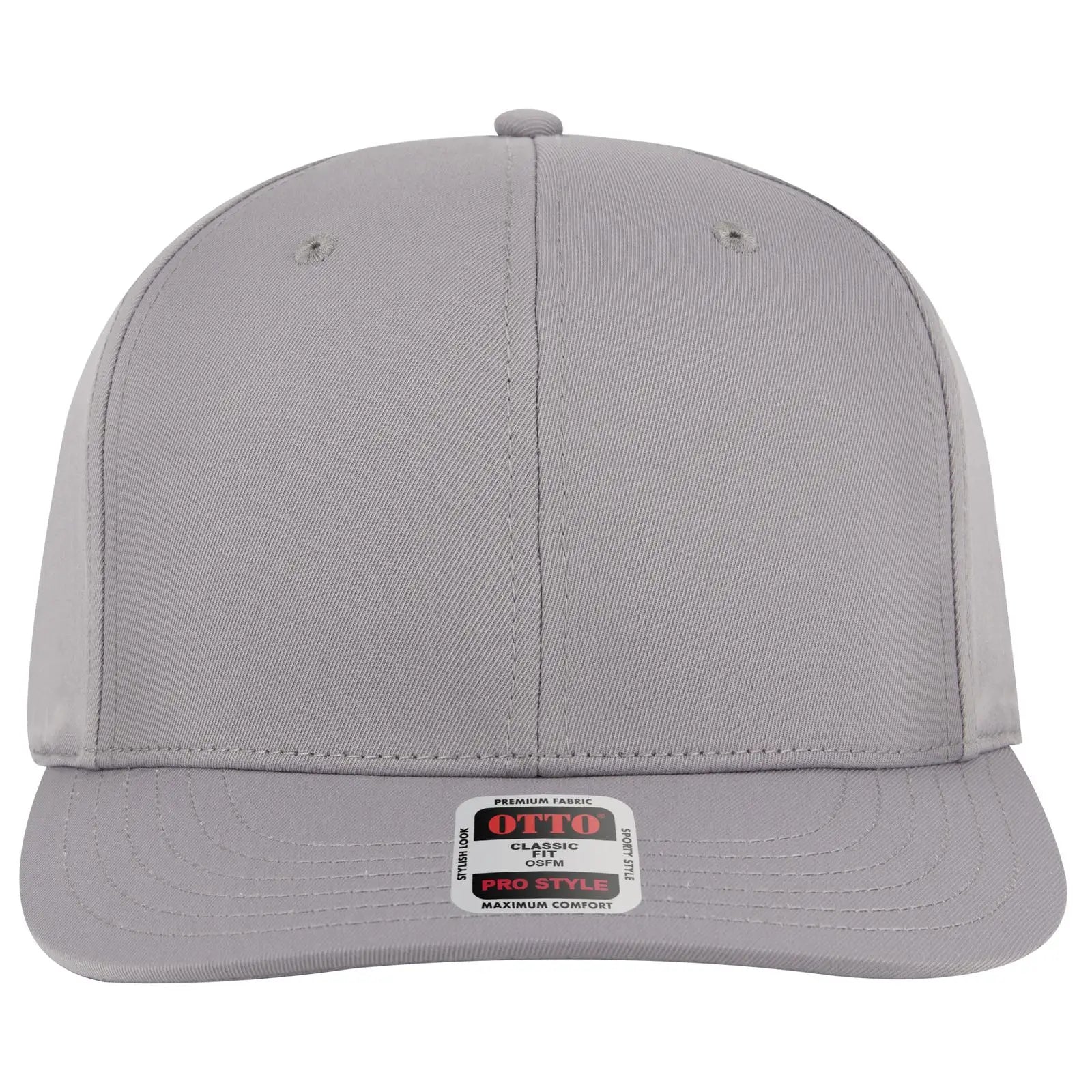 Otto 930-1 6 Panel Pro Style Baseball Cap - Gray - 7 3/8’’ - 5/8’’