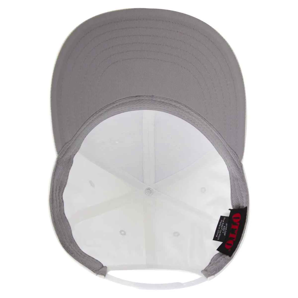 Otto 930-1 6 Panel Pro Style Baseball Cap - White - 7 3/8’’ - 5/8’’