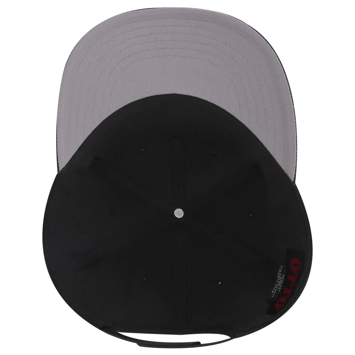 Otto 9305-1 5 Panel Pro Style Baseball Cap - Black - 7 3/8’’ - 5/8’’