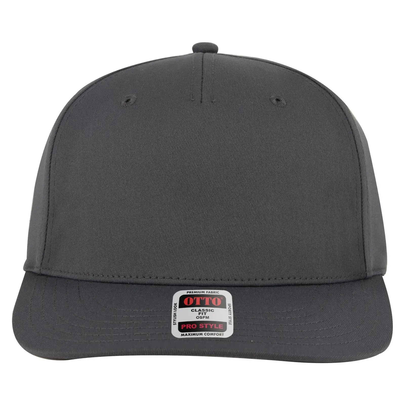 Otto 9305-1 5 Panel Pro Style Baseball Cap - Char. Gray - 7 3/8’’ - 5/8’’
