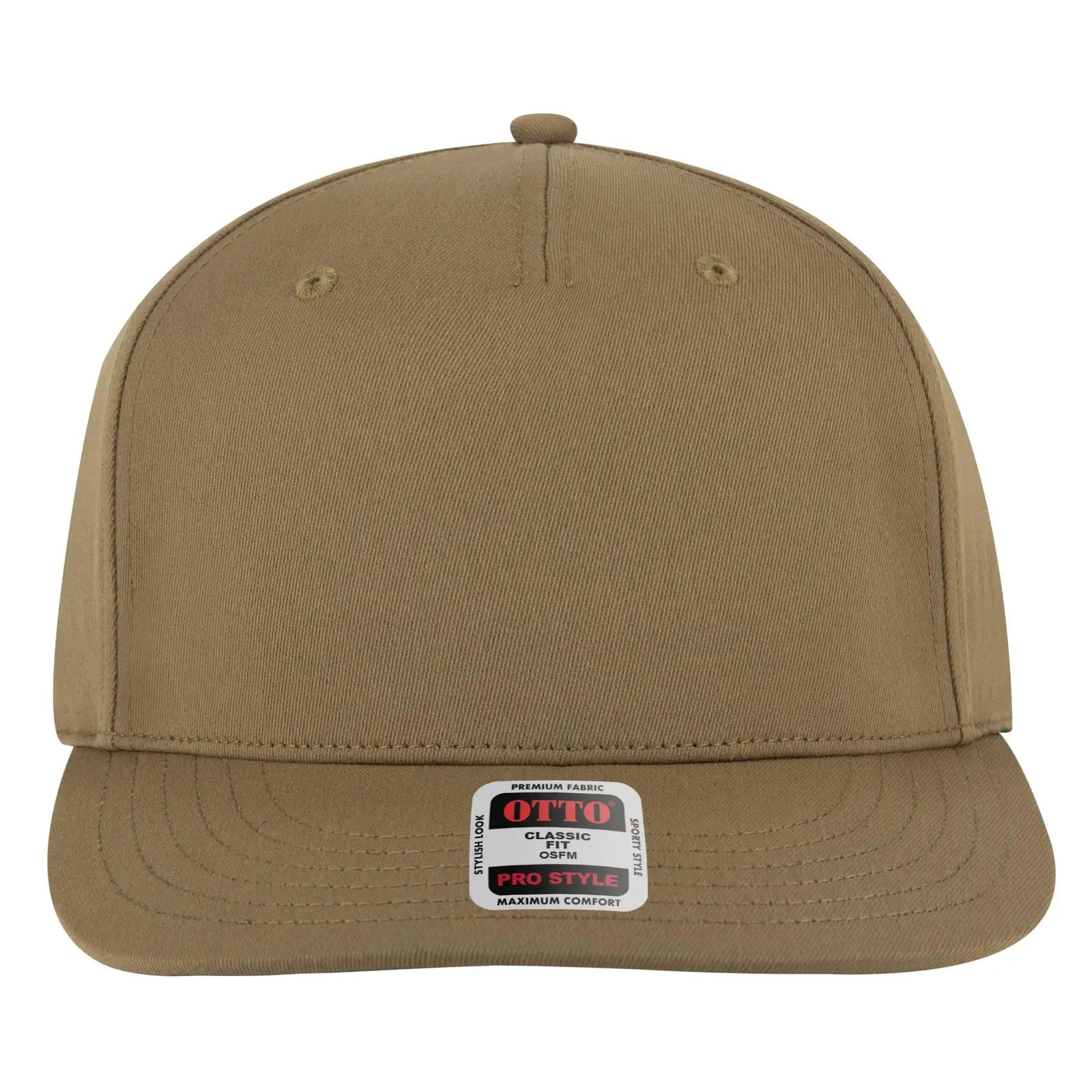 Otto 9305-1 5 Panel Pro Style Baseball Cap - Coyote Brown
