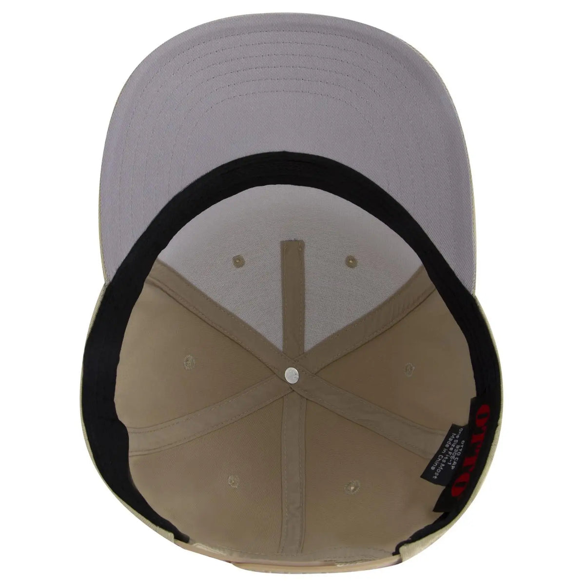 Otto 9305-1 5 Panel Pro Style Baseball Cap - Khaki - 7 3/8’’ - 5/8’’