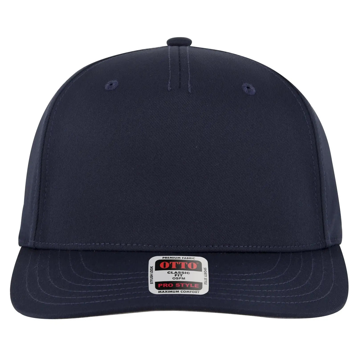 Otto 9305-1 5 Panel Pro Style Baseball Cap - Navy - 7 3/8’’ - 5/8’’