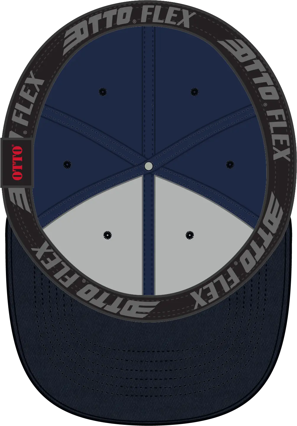 Otto 94-1201 ?Otto Flex’ Fitted 6 Panel Slim Fit Low Profile Baseball Cap - Navy - 7’’ - 7 1/4’’