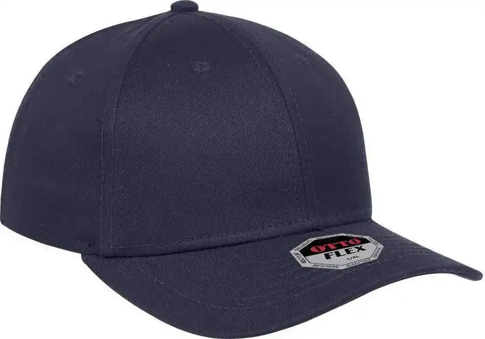 Otto 94-1201 Ultra Fine Brushed Stretchable Superior Cotton Twill Flex 6 Panel Slim Fit Low Profile Baseball Cap - Navy