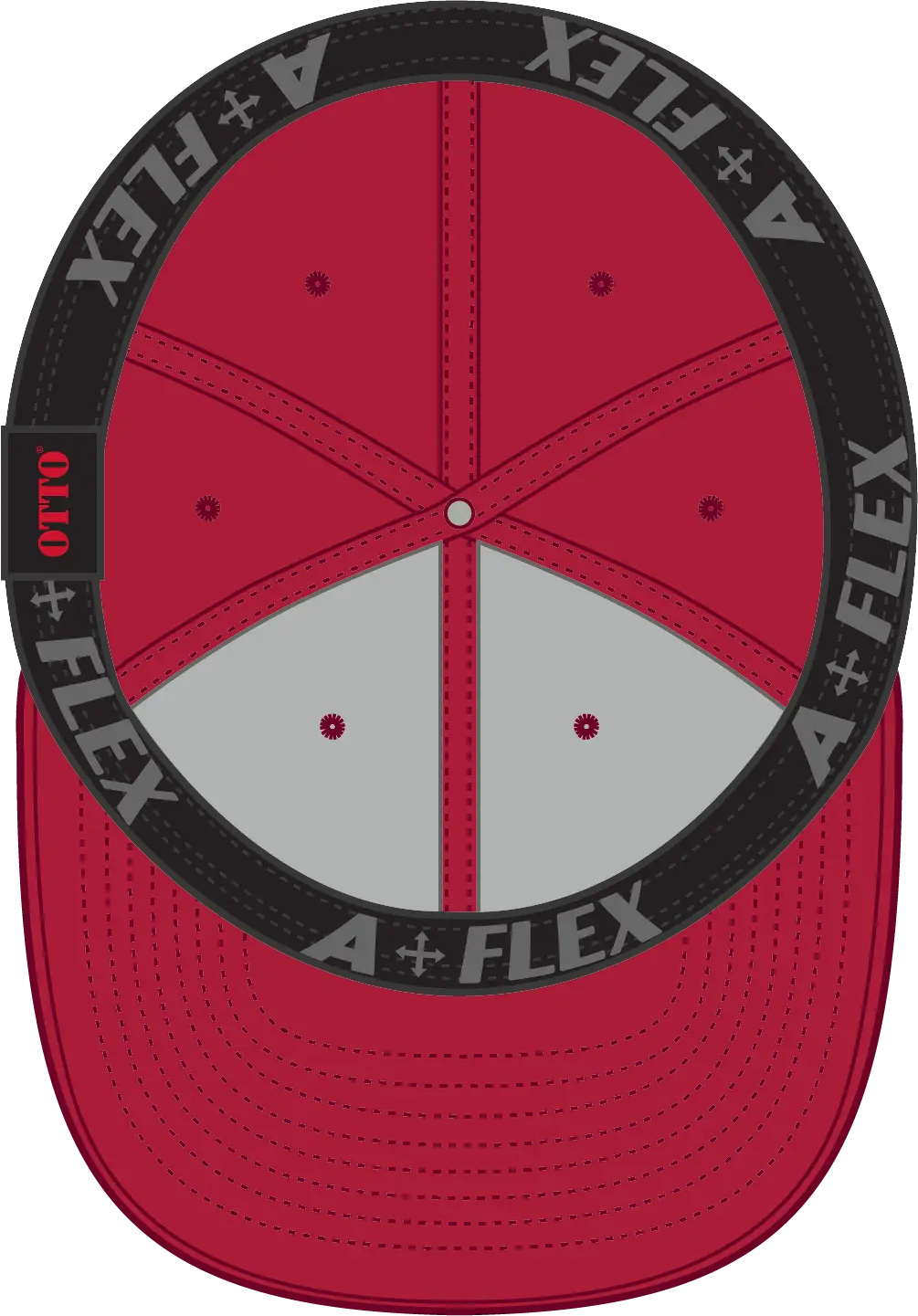 Otto 94-518 ?Otto A-flex’ Fitted 6 Panel Low Profile Baseball Cap - Red - 7’’ - 7 1/4’’