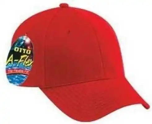 Otto 94-518 Stretchable Washed Brushed Cotton Twill Low Profile Pro Style Cap - Red - S/m