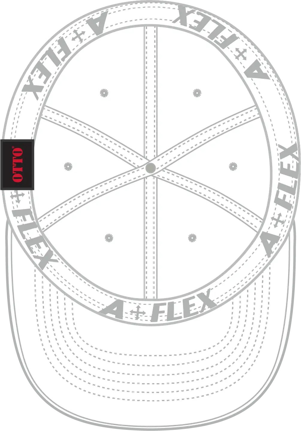 Otto 94-737 ?Otto A-flex’ Fitted 6 Panel Low Profile Baseball Cap - White - 7’’ - 7 1/4’’