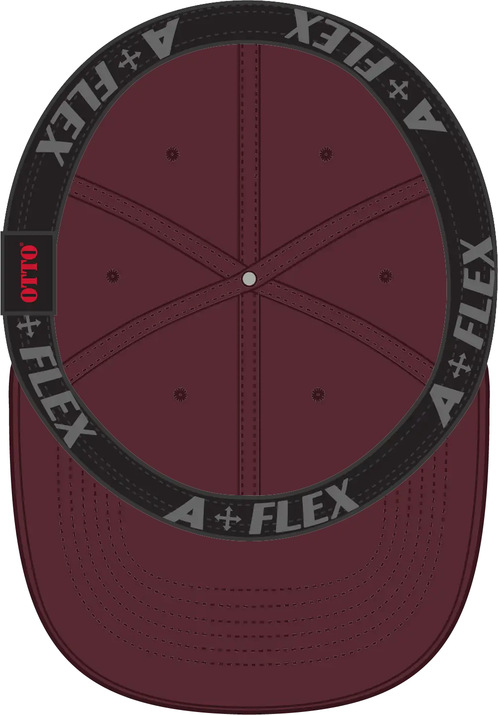 Otto 94-737 ?Otto A-flex’ Fitted 6 Panel Low Profile Baseball Cap - Maroon - 7’’ - 7 1/4’’