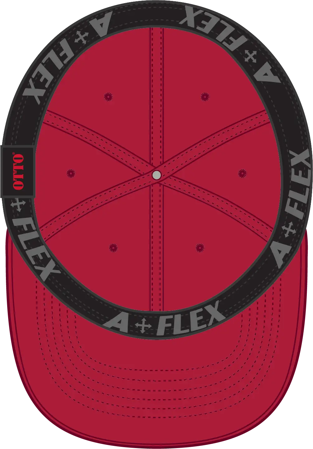 Otto 94-737 ?Otto A-flex’ Fitted 6 Panel Low Profile Baseball Cap - Red - 7’’ - 7 1/4’’