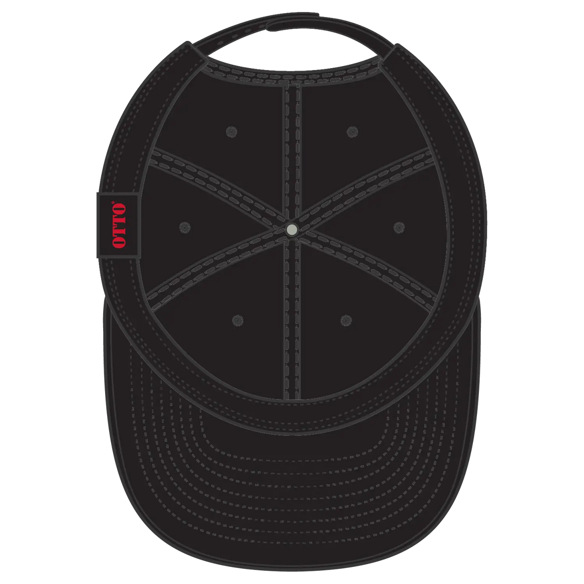 Otto 950-4 ?Otto Snap’ 6 Panel Pro Style Snapback Cap - Black - 7 3/8’’ - 5/8’’