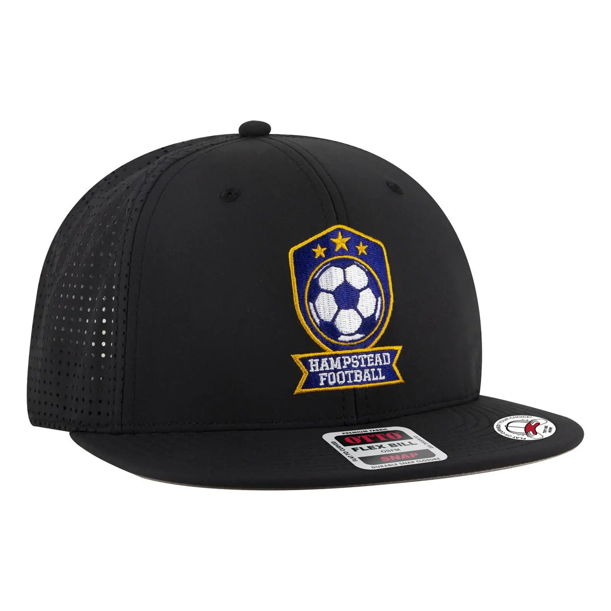 Otto 950-4 ?Otto Snap’ 6 Panel Pro Style Snapback Cap - Black - 7 3/8’’ - 5/8’’