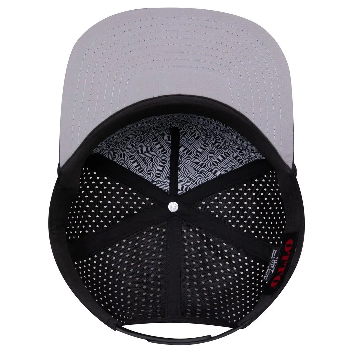 Otto 9505-1 ?Otto Snap’ 5 Panel Pro Style Snapback Cap - Black - 7 3/8’’ - 5/8’’