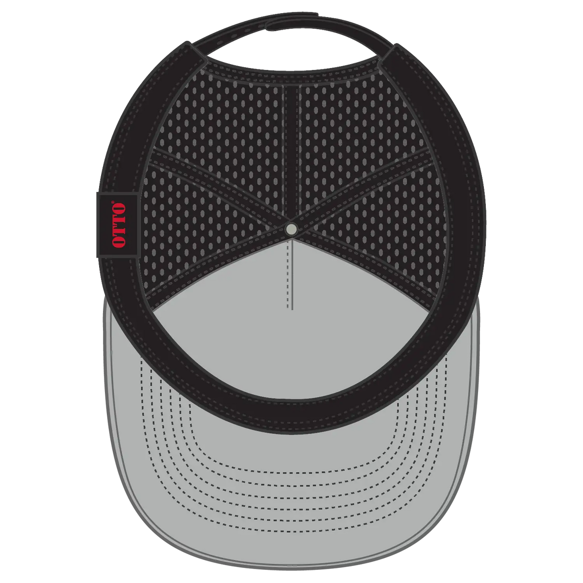 Otto 9505-1 ?Otto Snap’ 5 Panel Pro Style Snapback Cap - Black - 7 3/8’’ - 5/8’’