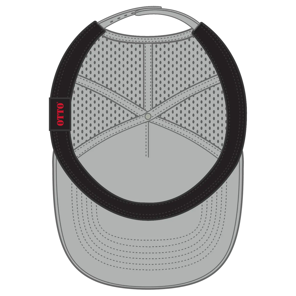 Otto 9505-1 ?Otto Snap’ 5 Panel Pro Style Snapback Cap - Gray - 7 3/8’’ - 5/8’’