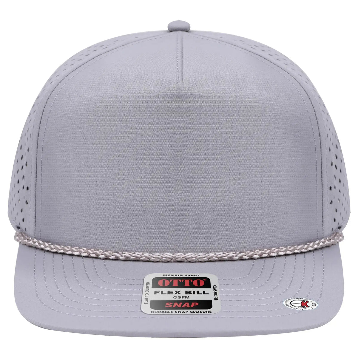 Otto 9505-1 ?Otto Snap’ 5 Panel Pro Style Snapback Cap - Gray - 7 3/8’’ - 5/8’’