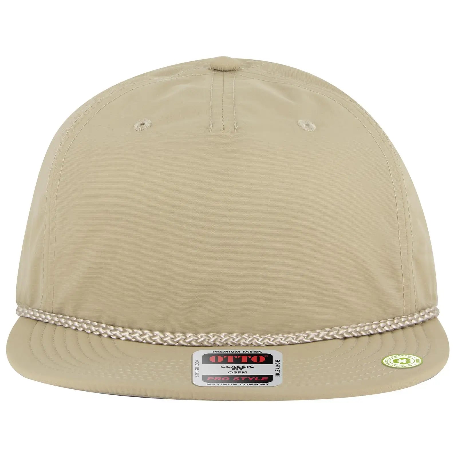 Otto 9505-2 5 Panel Pro Style Baseball Cap - Khaki - 7 3/8’’ - 5/8’’