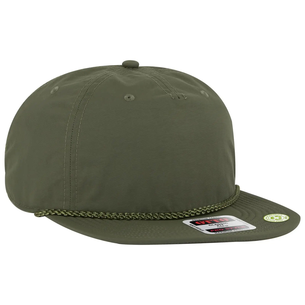 Otto 9505-2 5 Panel Pro Style Baseball Cap - Ol. Green - 7 3/8’’ - 5/8’’