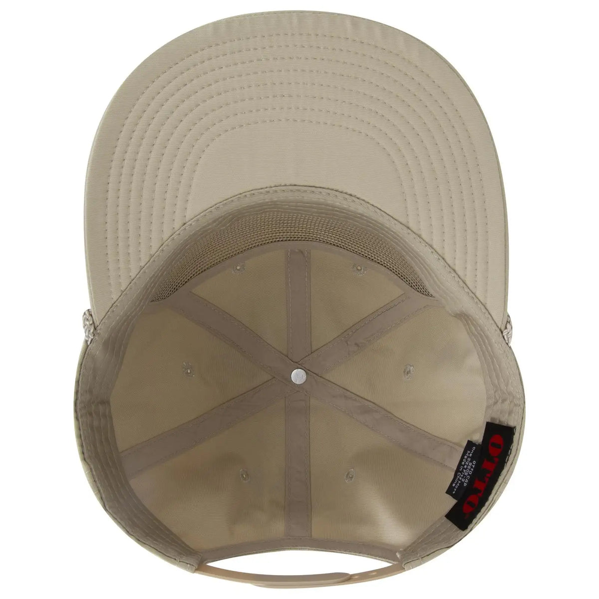 Otto 9505-3 5 Panel Pro Style Baseball Cap - Khaki - 7 3/8’’ - 5/8’’