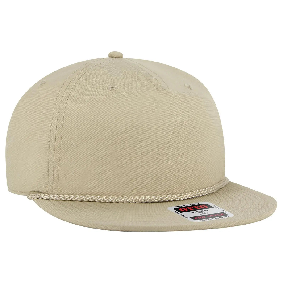 Otto 9505-3 5 Panel Pro Style Baseball Cap - Khaki - 7 3/8’’ - 5/8’’