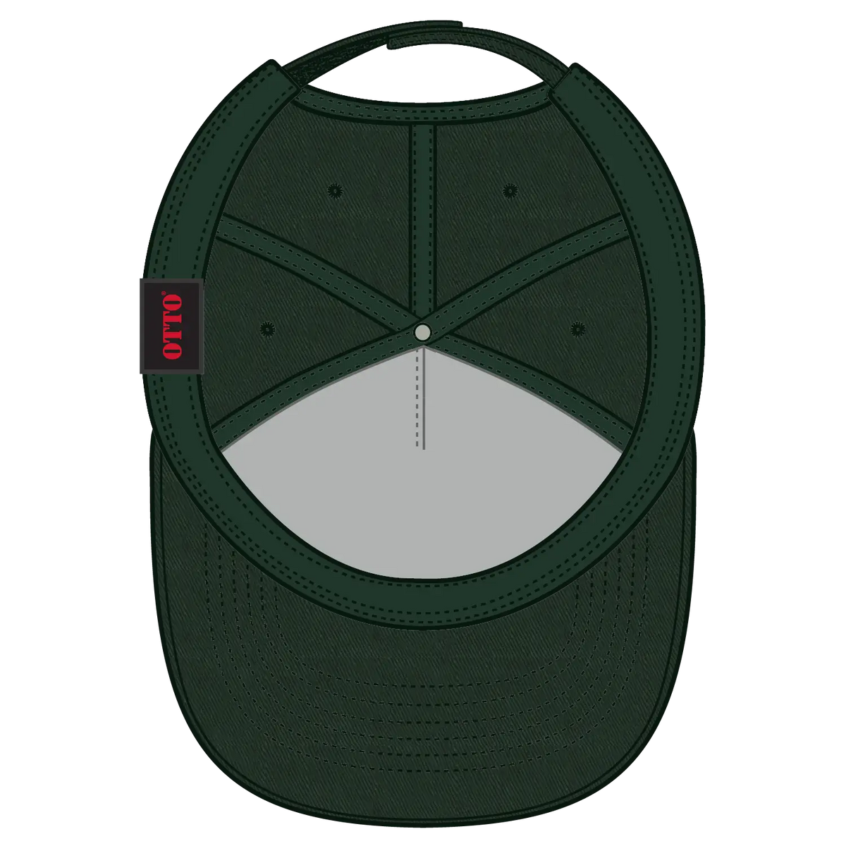 Otto 99-598 5 Panel Low Profile Baseball Cap - Dk. Green - 7 3/8’’ - 5/8’’