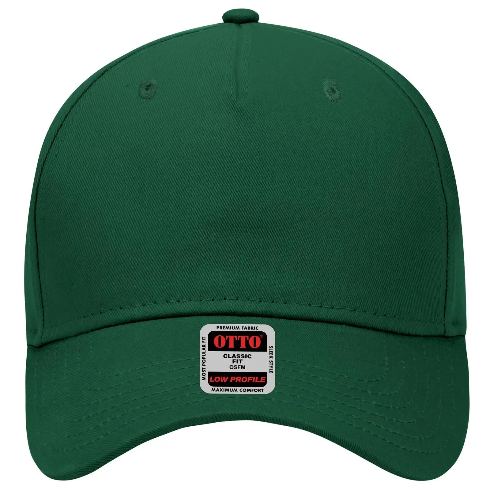 Otto 99-598 5 Panel Low Profile Baseball Cap - Dk. Green - 7 3/8’’ - 5/8’’