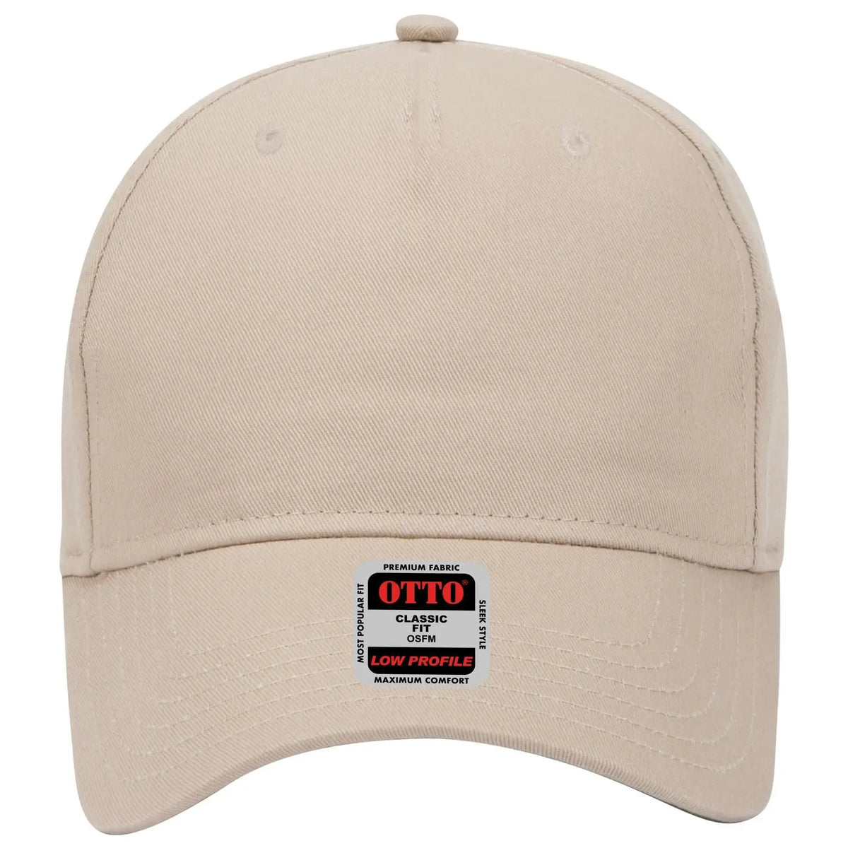 Otto 99-598 5 Panel Low Profile Baseball Cap - Khaki