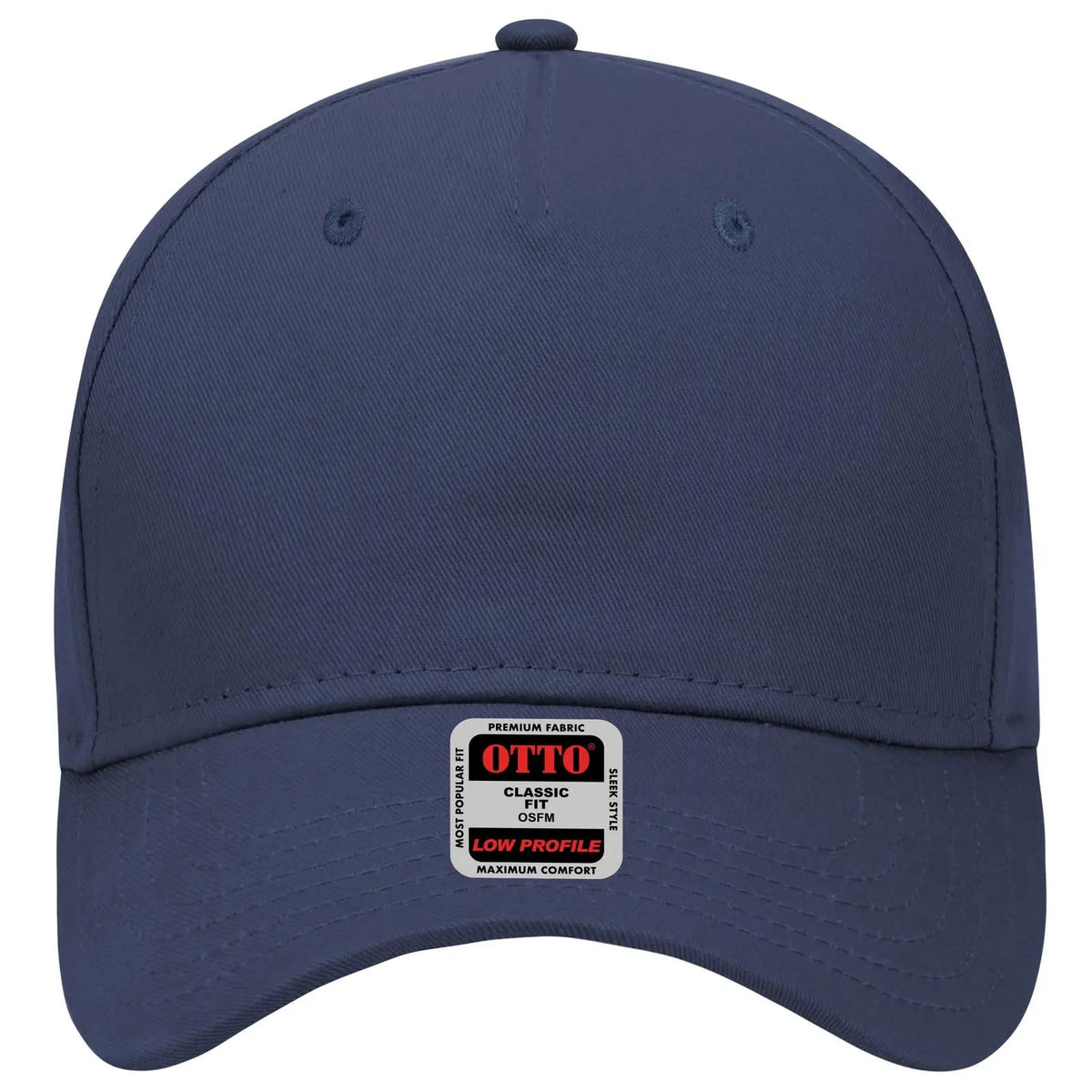 Otto 99-598 5 Panel Low Profile Baseball Cap - Navy - 7 3/8’’ - 5/8’’