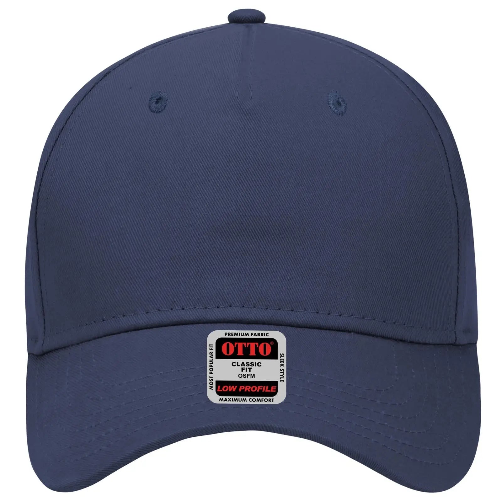 Otto 99-598 5 Panel Low Profile Baseball Cap - Navy - 7 3/8’’ - 5/8’’