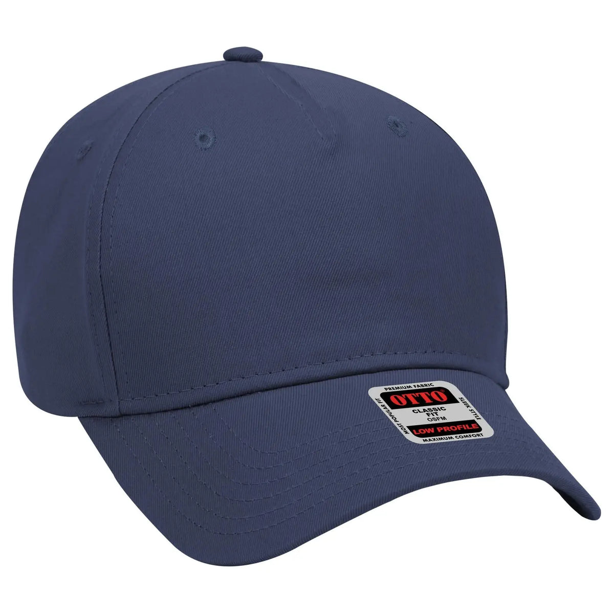 Otto 99-598 5 Panel Low Profile Baseball Cap - Navy - 7 3/8’’ - 5/8’’