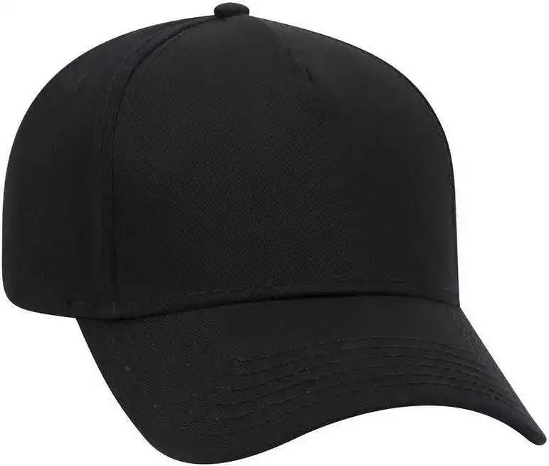 Otto 99-774 Superior Cotton Twill 5 Panel Low Profile Pro Style Cap - Black - one Size Fits Most