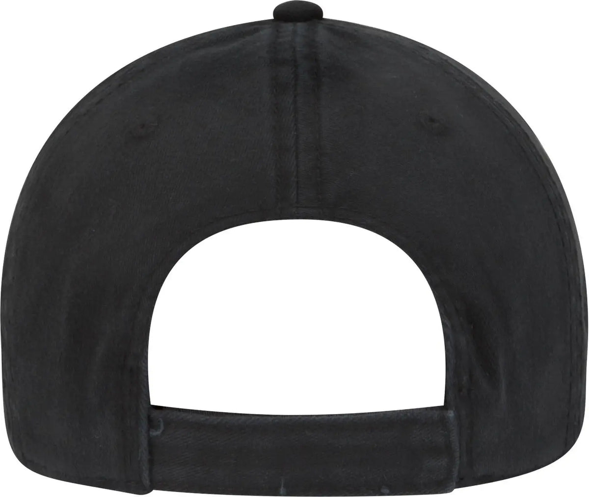 Otto 99-940 5 Panel Low Profile Dad Cap - Black - 6 1/2’’ - 7 5/8’’