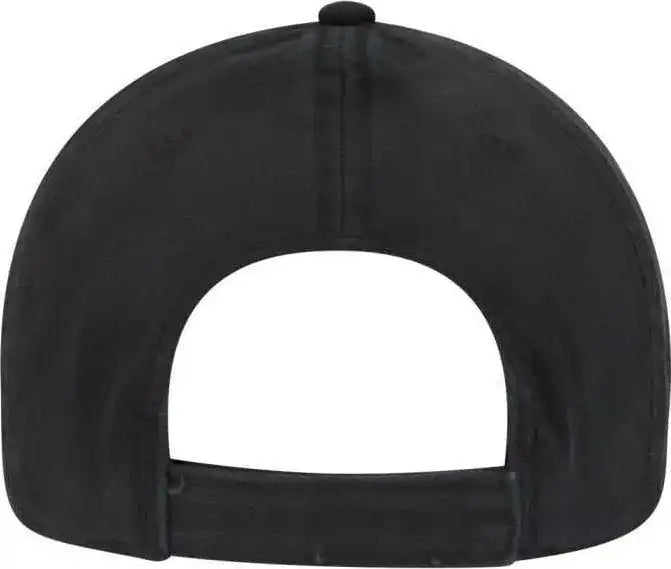 Otto 99-940 Ultra Soft Superior Garment Washed Brushed Cotton Twill 5 Panel Low Profile Pro Style Cap - Black