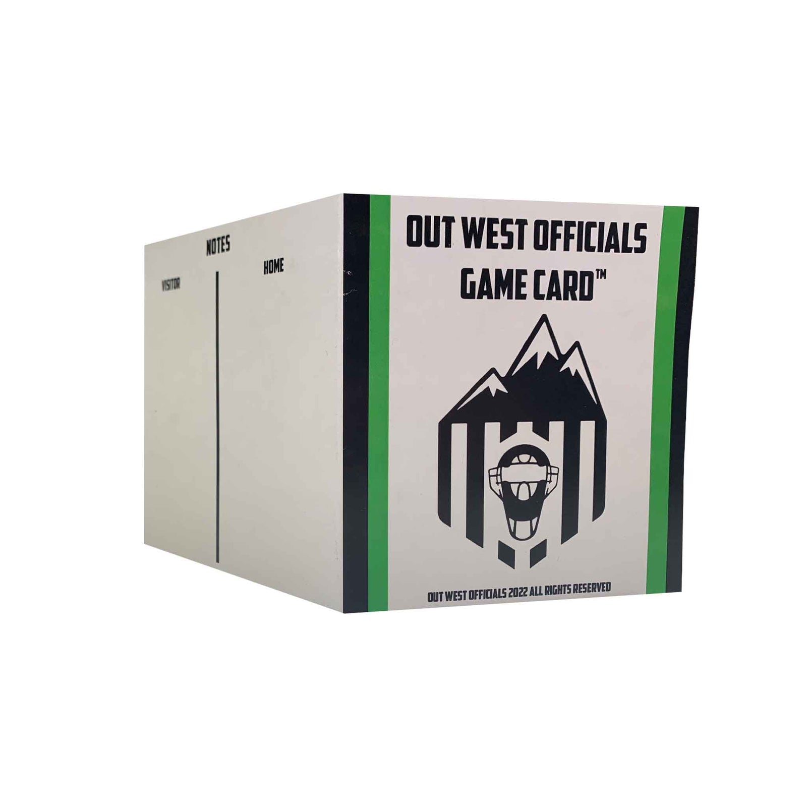 Out West Officials Game Card Tracker - 10 Cards