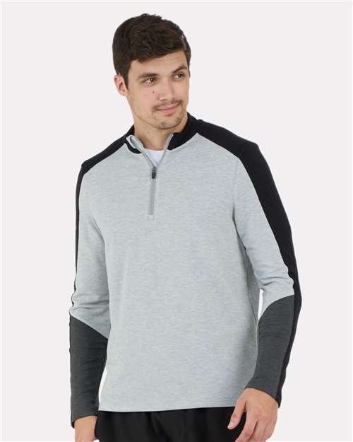 Oxford/ Black/ Charcoal Heather Perfect Quarter-Zip Pullover - BM5203