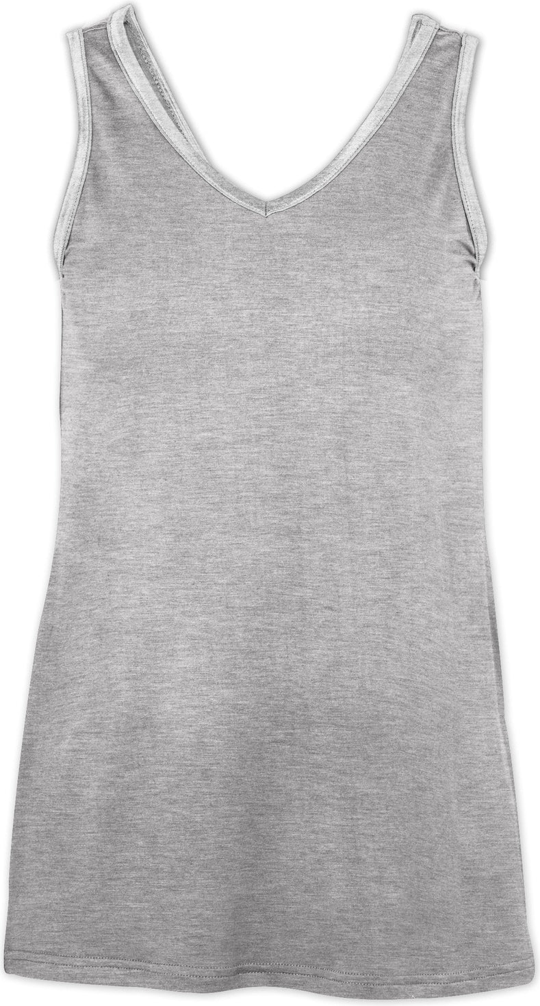 OXFORD HEATHER BOXERCRAFT  WOMEN'S BAMBOO V-NECK TANK  grouped