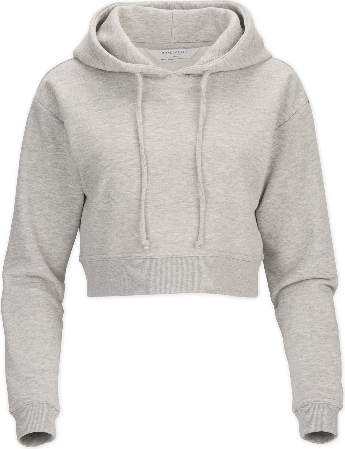 OXFORD HEATHER BOXERCRAFT WOMEN'S  CROPPED FLEECE HOODIE  grouped