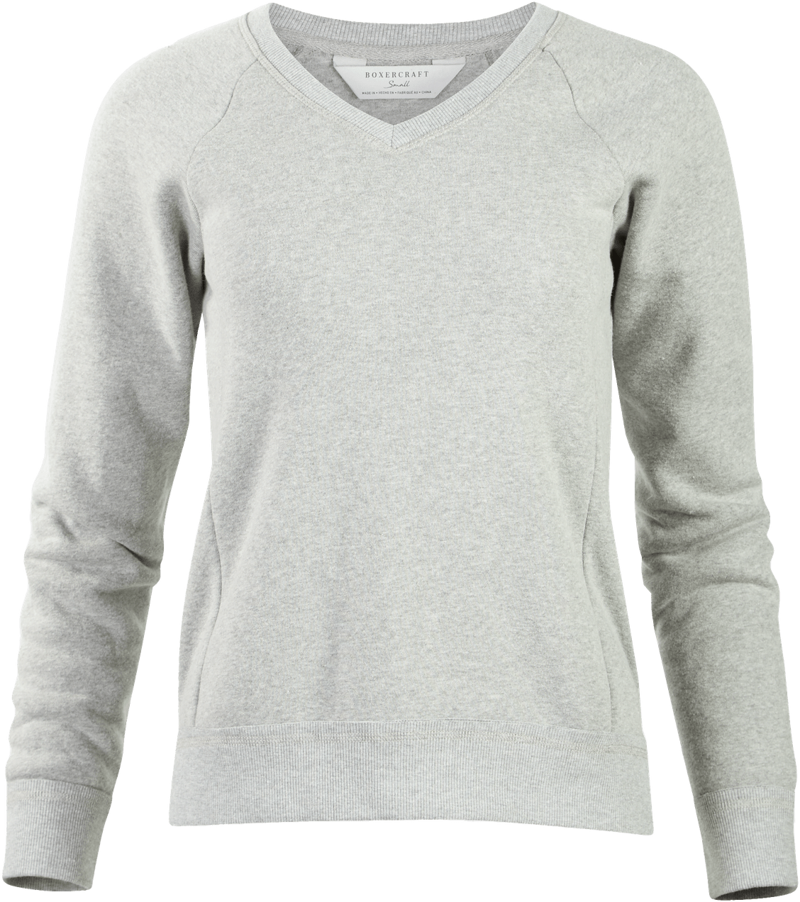 OXFORD HEATHER BOXERCRAFT WOMEN'S  TRAVEL V-NECK PULLOVER  grouped