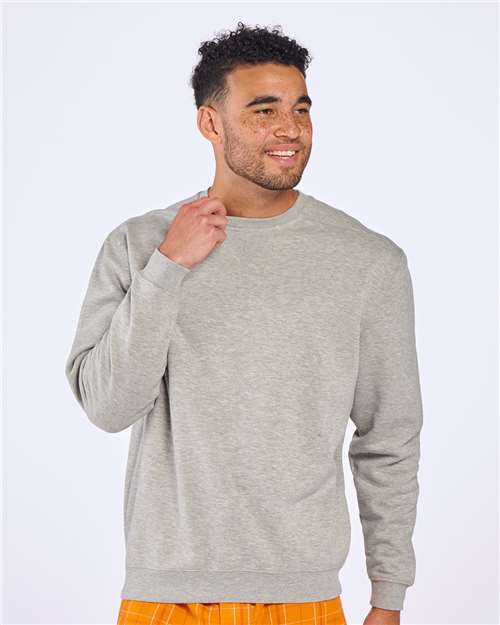 Oxford Heather Fleece Crew Pullover - BM5101