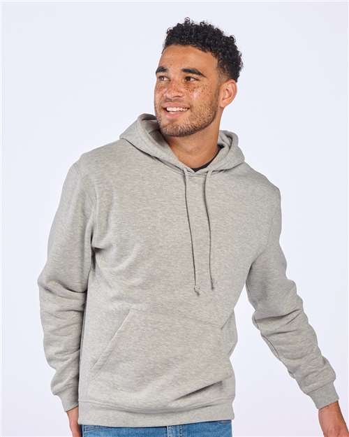 Oxford Heather Fleece Hooded Pullover - BM5302