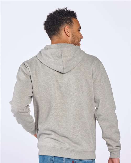 Oxford Heather Fleece Hooded Pullover - BM5302