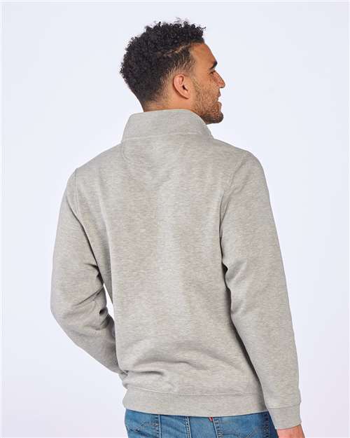 Oxford Heather Fleece Quarter-Zip Pullover - BM5202
