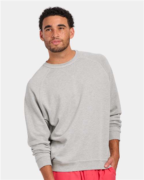 Oxford Heather French Terry Crew Pullover - BM5104