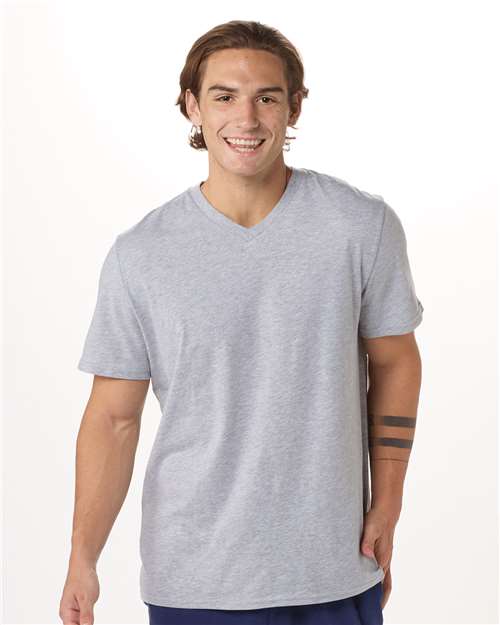 Oxford Heather High V-Neck T-Shirt - BM2204