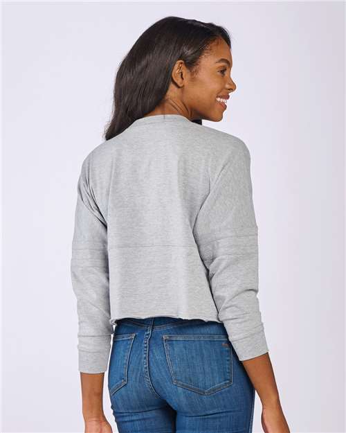 Oxford Heather Women&#39;s Crop Retro Jesery - BW3515