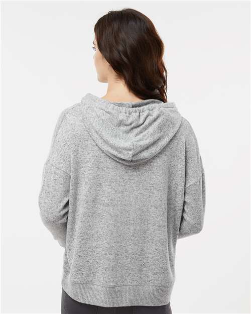 Oxford Heather Women&#39;s Cuddle Fleece Hooded Pullover - BW1501