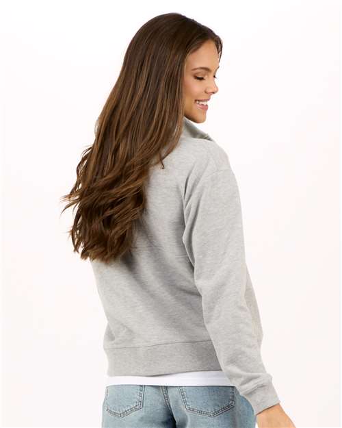 Oxford Heather Women&#39;s Lace Up Pullover - BW5401