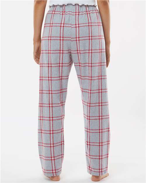 Oxford Red Tomboy Plaid Women&#39;s Haley Flannel Pants - BW6620